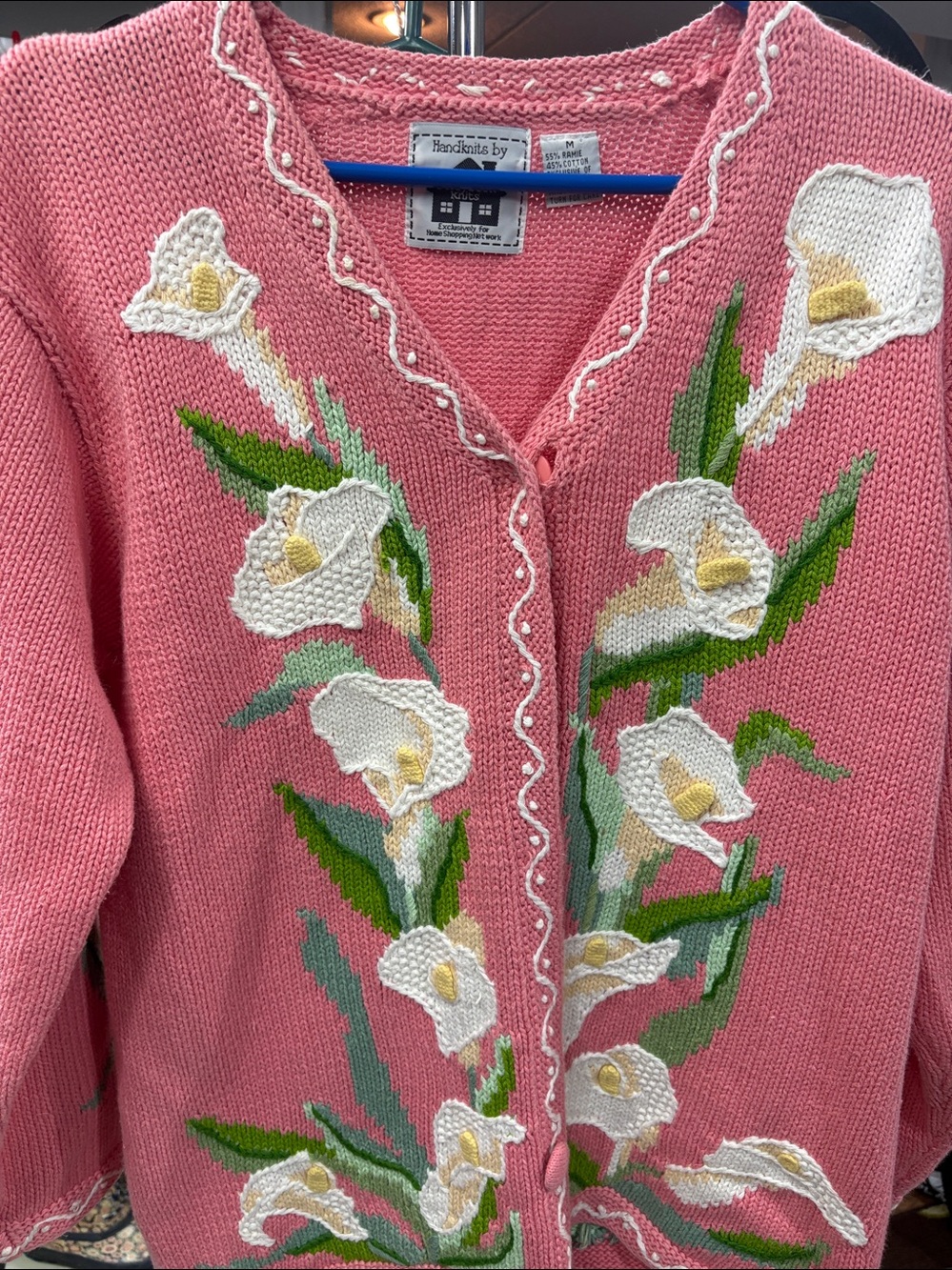 Cottage core embroidered Cardigan sweater - Picture 2 of 5
